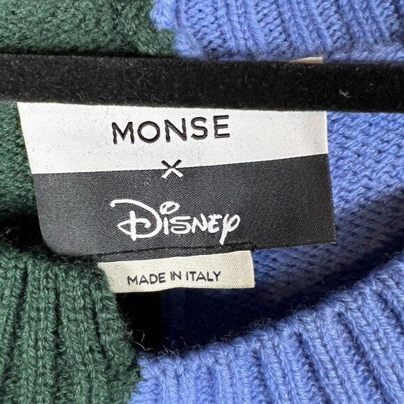 RARE Monse X Disney Pluto & Goofy Asymmetrical Staggered Wool‎ Sweater Women’s M - Picture 7 of 10